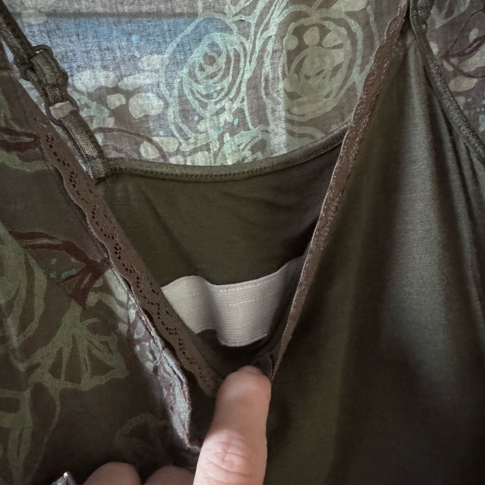 Billabong Olive and Brown Floral Midi Dress - Picture 5 of 6